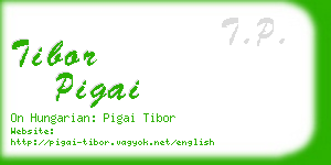 tibor pigai business card